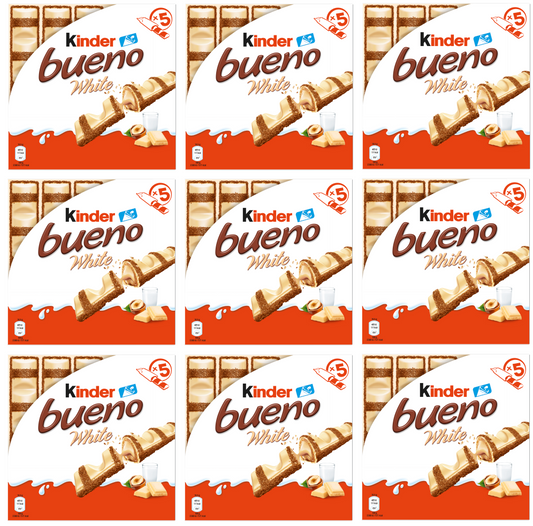 9 x Kinder 5 Bueno White 97.5G