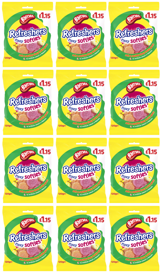 12 X Barratt Refreshers Fizzy Softies 120G