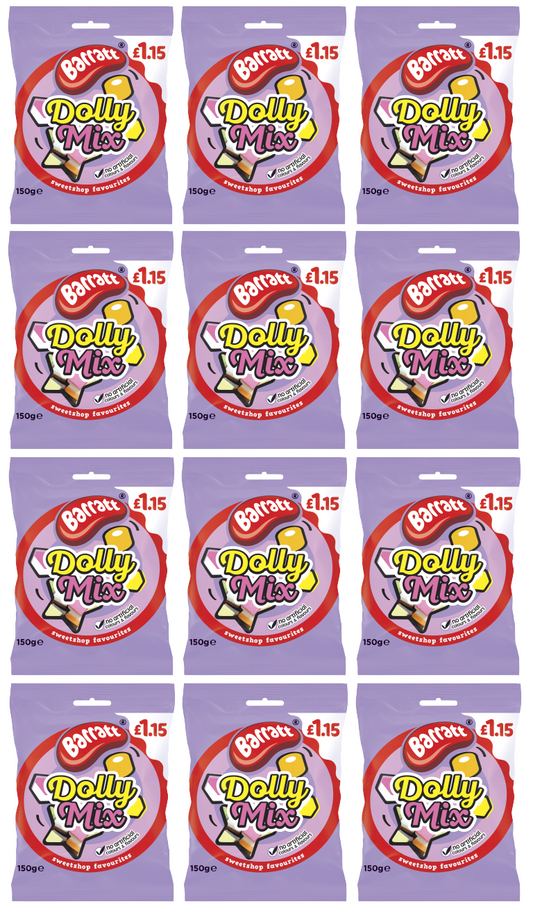 12 X Barratt Sweet Shop Dolly Mix 150G