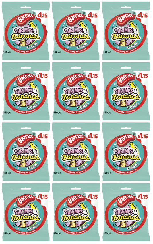 12 X Barratt Shrimp And Bananas 150G
