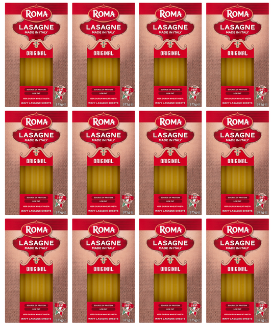 12 x Roma Lasagne Wavy Sheet 375Gm