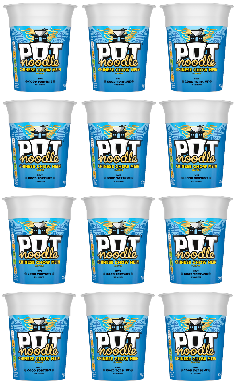 12 x Pot Noodle Chinese Chow Mein  - 94G