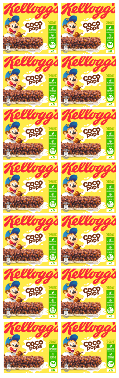 14 X Kellogg's Coco Pops Chocolate Breakfast Cereal Bars  6X20G