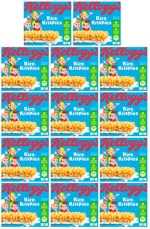 14 X Kellogg's Rice Krispies Breakfast Cereal Bars 6X20G