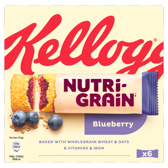 7 X Kellogg's Nutri-grain Blueberry Snack Bars 6X37G