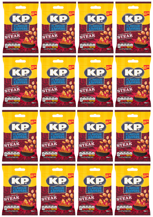16 X Kp Flamed Grilled Steak Peanuts 55GM