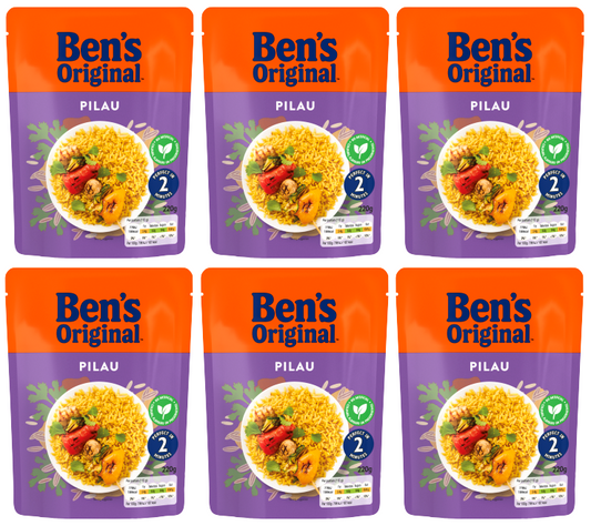 6 X Ben's Original Pilau Rice 220g