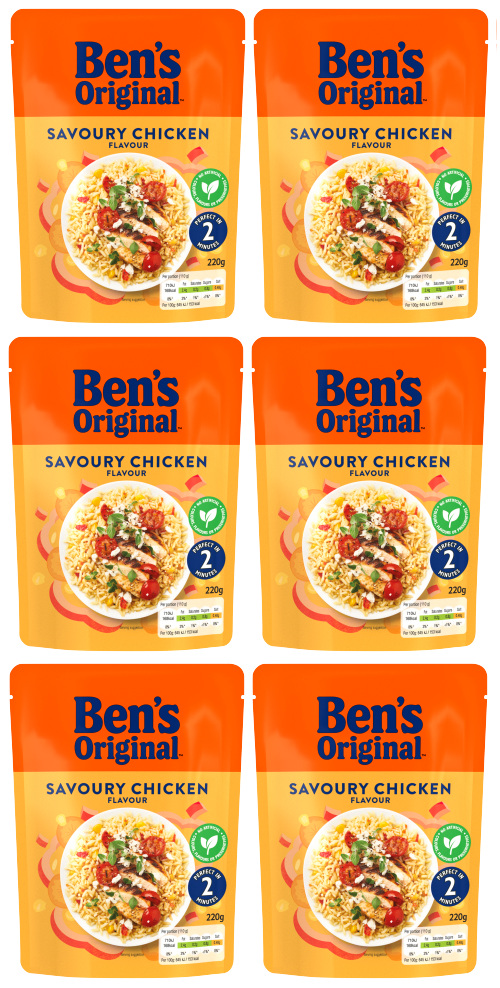 6 X Ben's Original Sav Chicken Flavoured Rice 220g