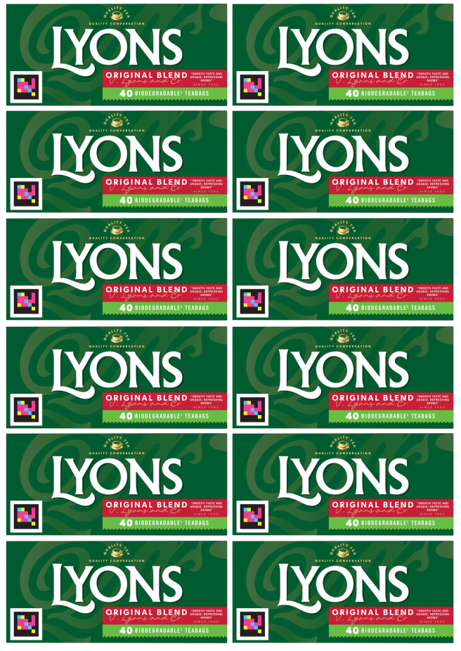 Lyins Tea Image 12 x Lyons Tea Original 40's - 116G – The Stock Outlet