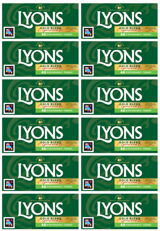 12 x Lyons Tea Gold 40's - 116G