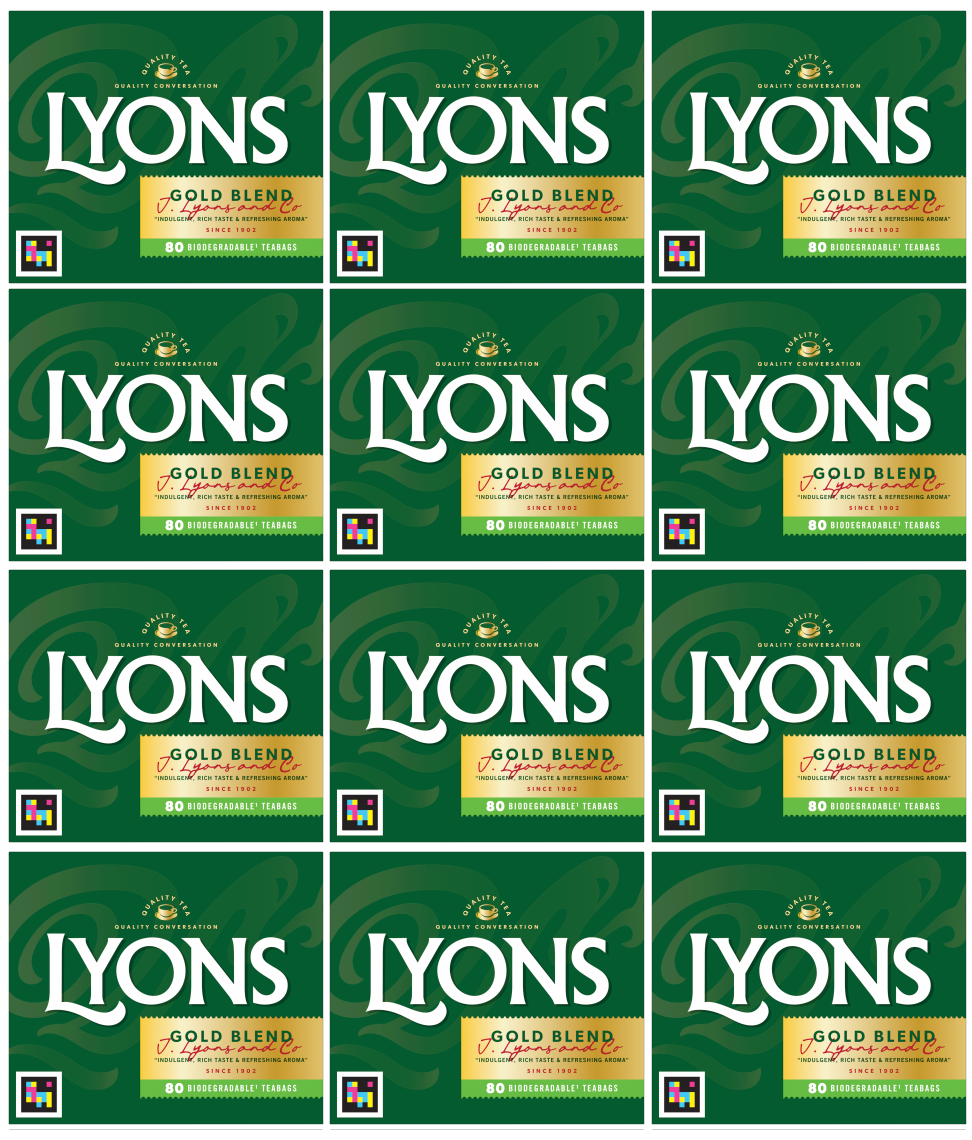 12 x Lyons Tea Gold 80's - 232G
