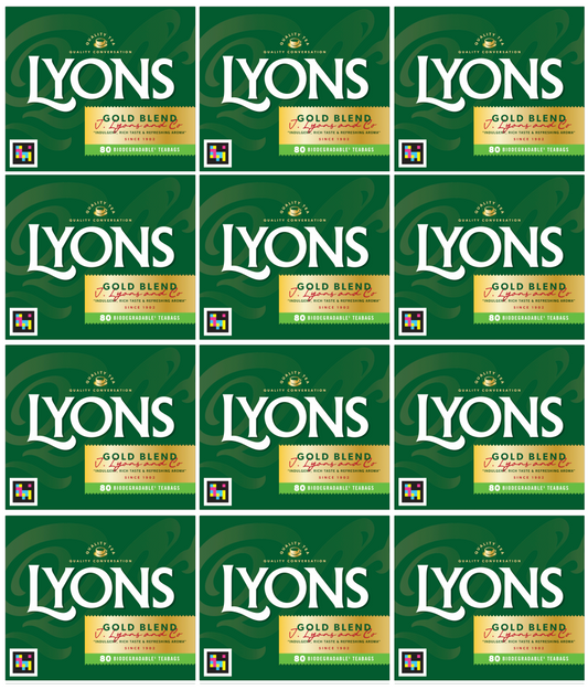 12 x Lyons Tea Gold 80's - 232G