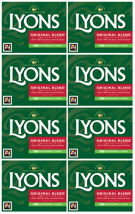 8 x Lyons Tea Original 160's - 464G