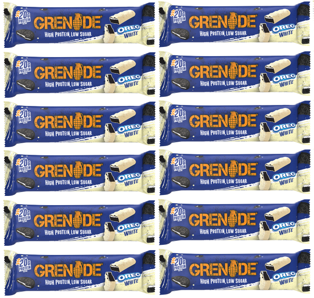 12 X Grenade Carb Killa Bar Oreo White  60GM