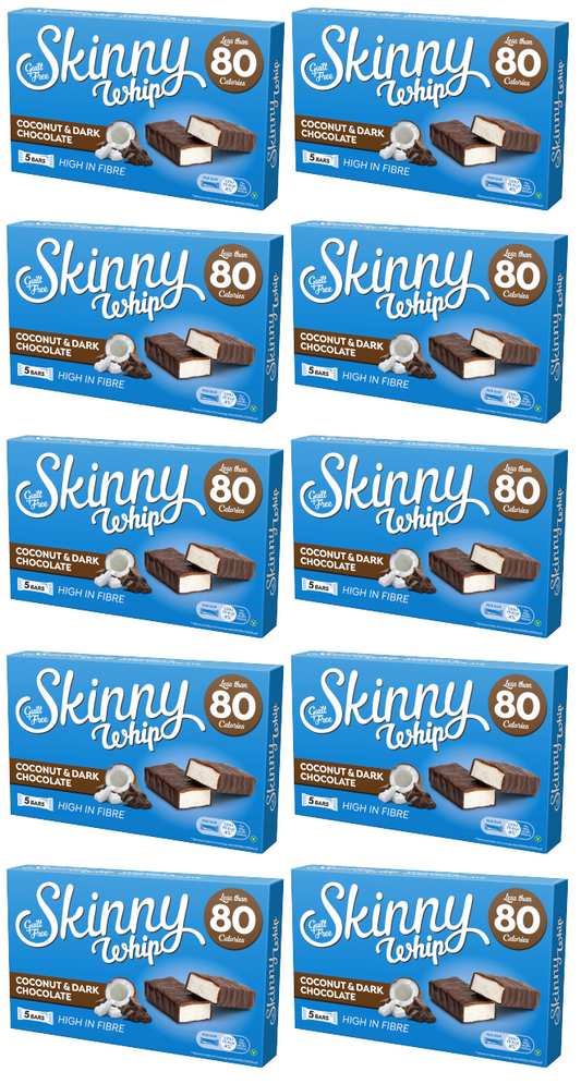 10 x Skinny Whip Coconut 5 Pack - 5 X 20G