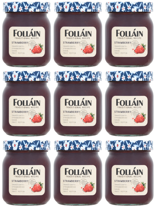 9 x Follain Traditional Recipe Strawberry Jam - 370G