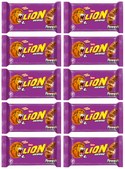 10 x Lion Brownie Bar 4pk - 120GM