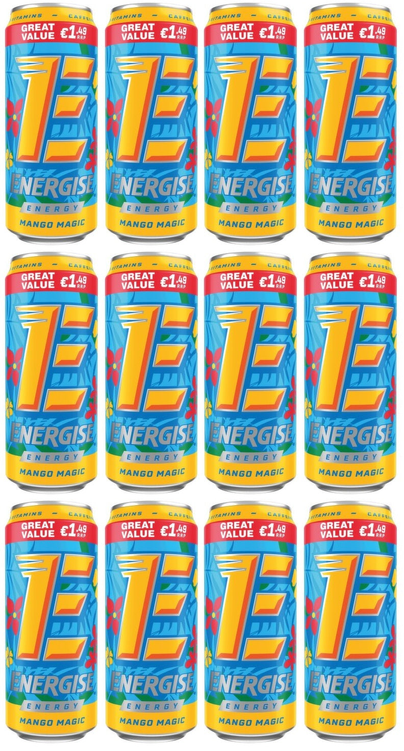 12 x Energise Energy Mango Magic 500Ml