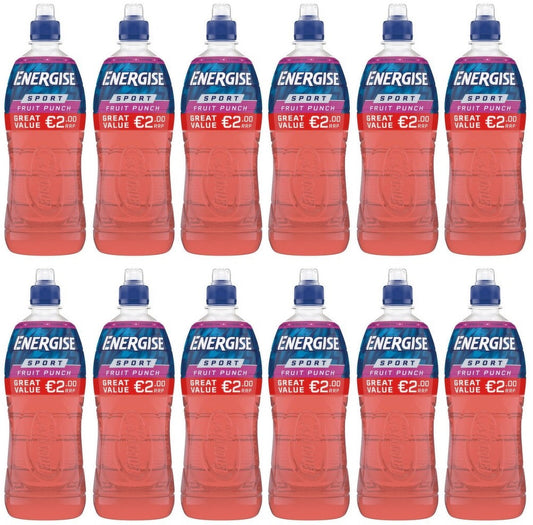 12 x Energise Sport Fruit Punch 750Ml