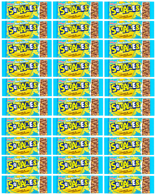 30 x Rice Krispies Squares Caramel & Chocolate 36Gm