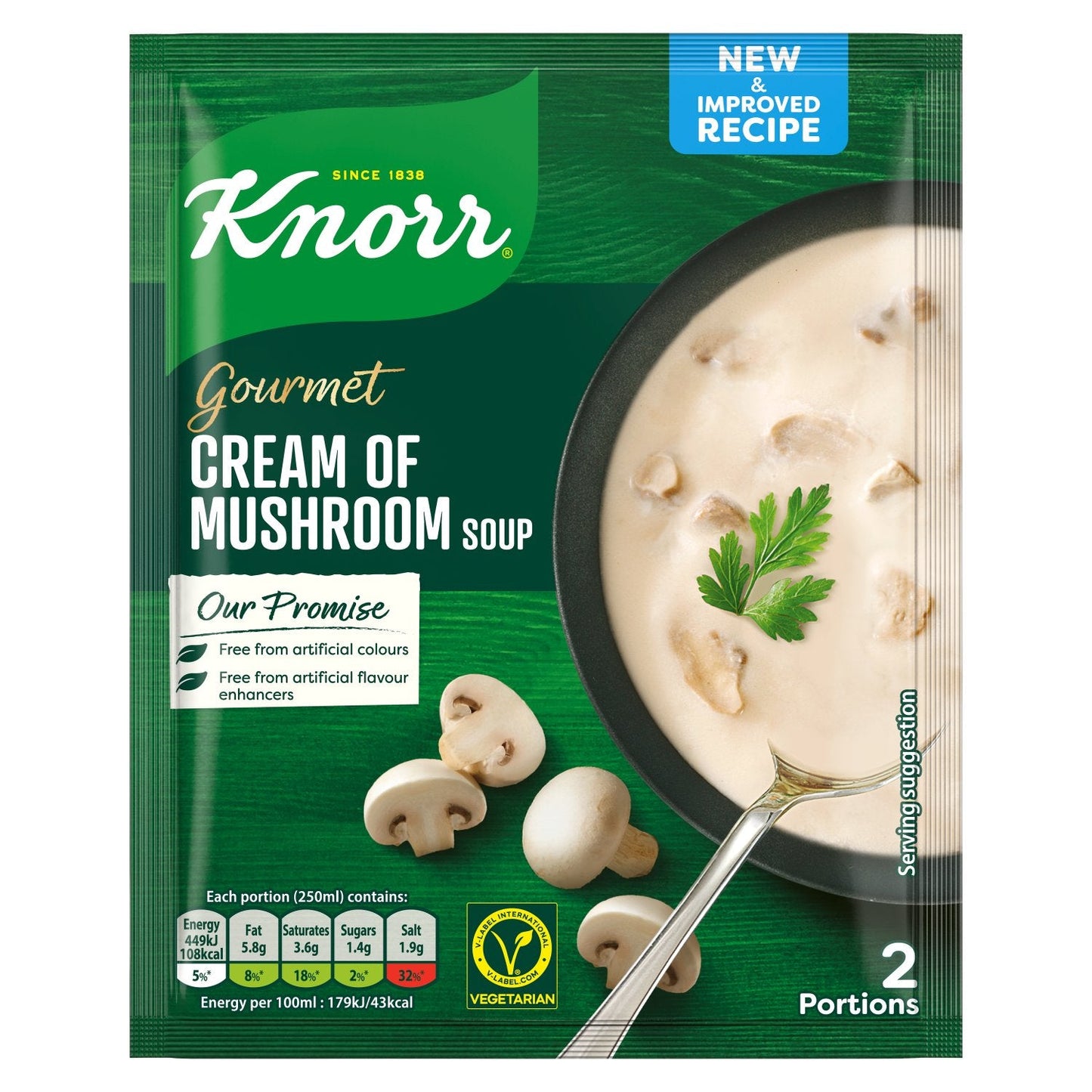 10 x Knorr Cream Of Mushroom Soup 48G