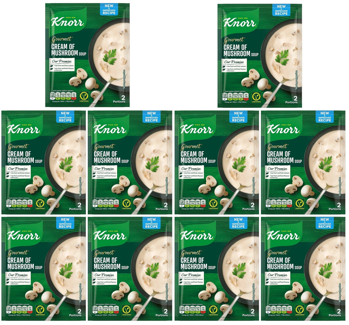 10 x Knorr Cream Of Mushroom Soup 48G