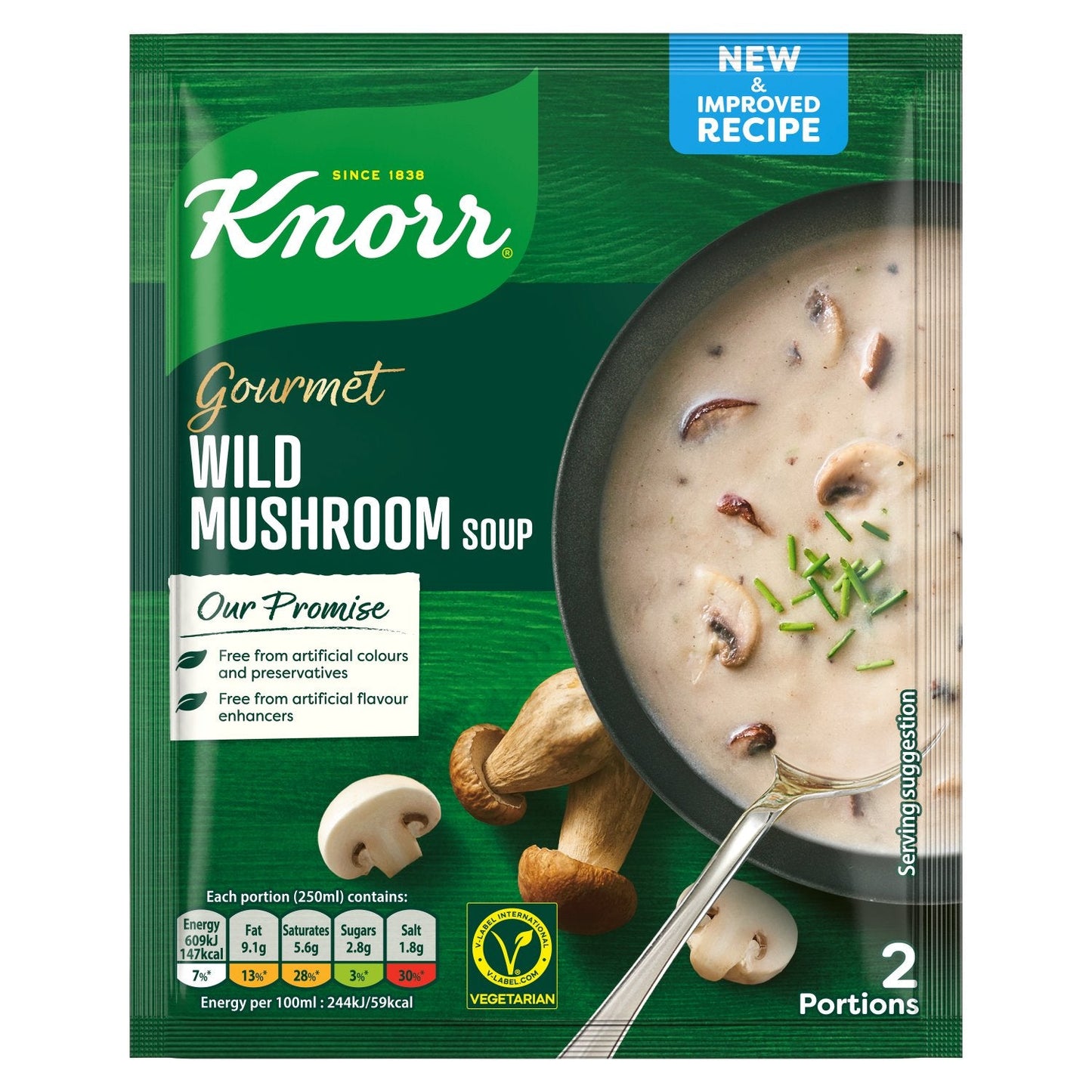 9 x Knorr Gourmet Wild Mushroom Soup 61G