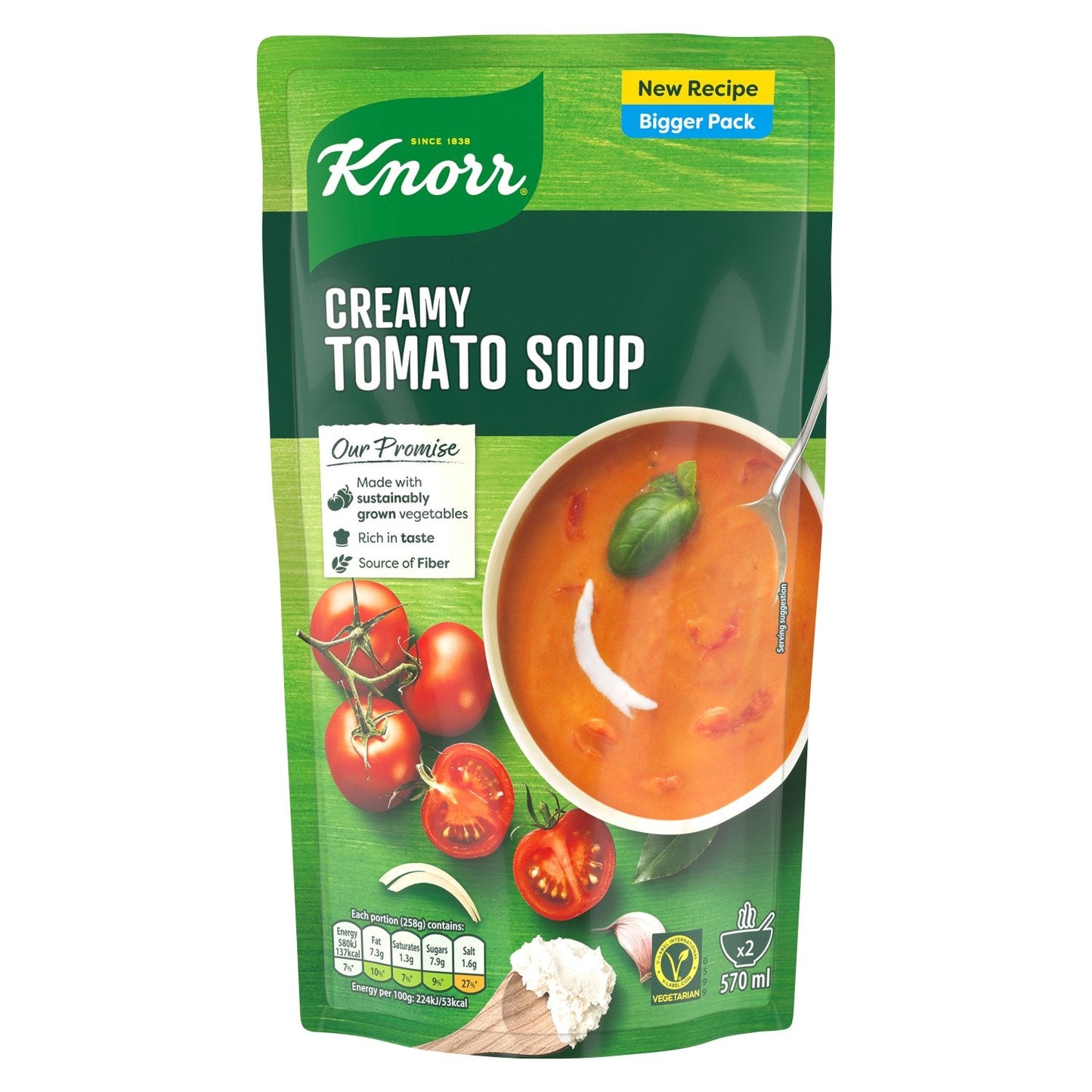 5 x Knorr Creamy Tomato Soup 570ml