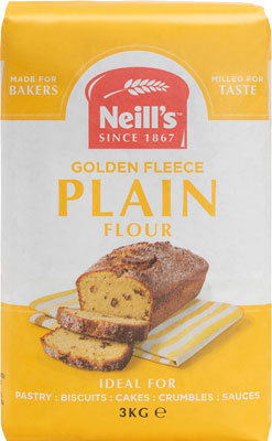 4 x Neills Golden Fleece Plain Flour 3Kg