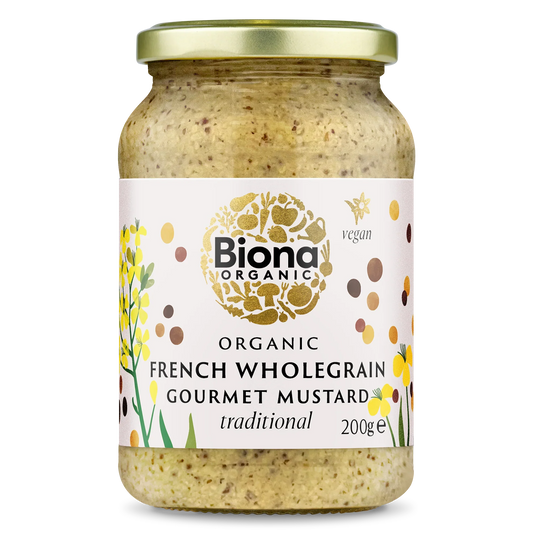 Biona French Wholegrain Mustard Org - 200g
