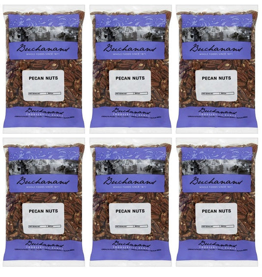 6 x Buchanans Pecan Nuts 1Kg