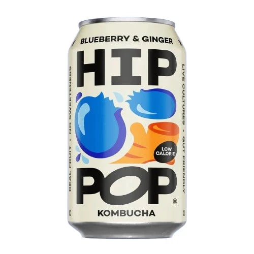 12 x Hip Pop Blueberry & Ginger Kombucha - 330ml