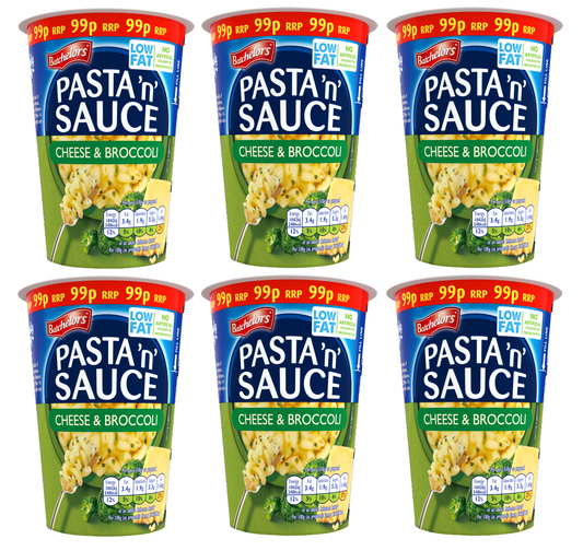 6 X Batchelors Pasta N Sauce Pot Cheese & Broccoli 65GM