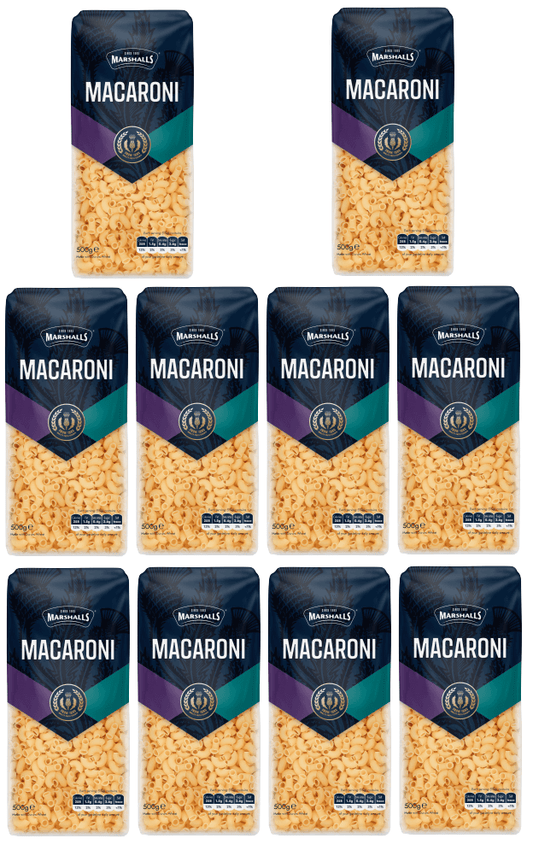 10 x Marshalls Macaroni Pasta 500G