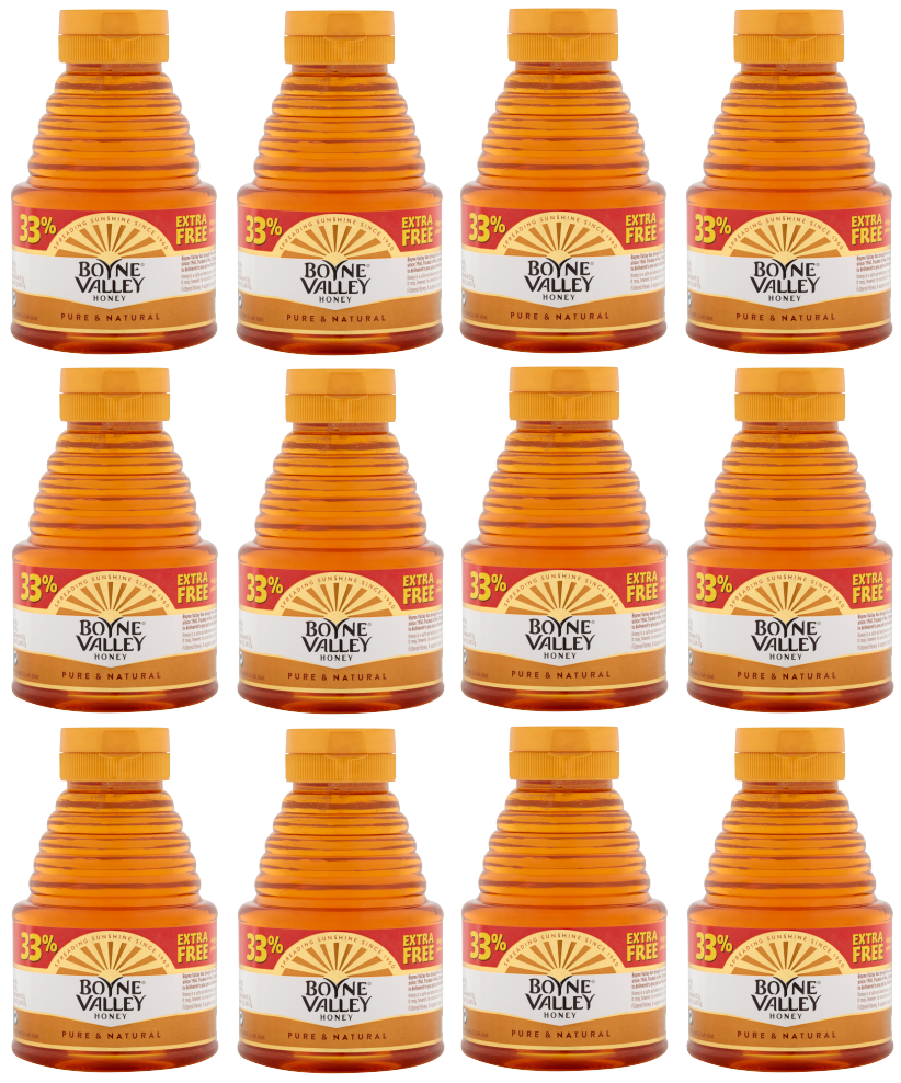 12 x Boyne Valley Honey Squeezy +33% Extra Free - 450G