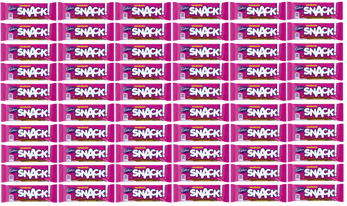 60 x Cadbury Snack Sandwich 22Gm
