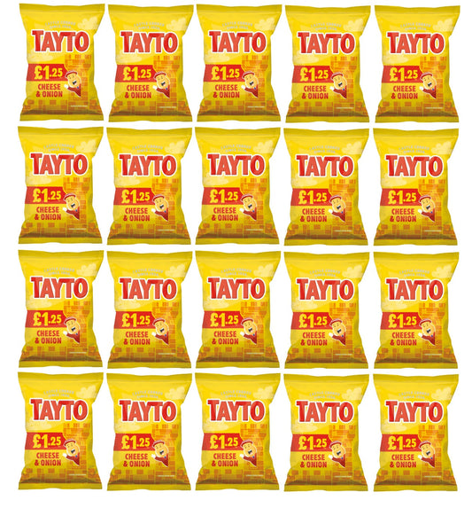 20 x Tayto Cheese & Onion Crisps - 65Gm