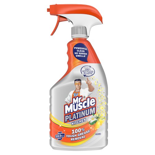 6 x Mr Muscle Platinum Antibacterial Kitchen Spray Citrus 750Ml