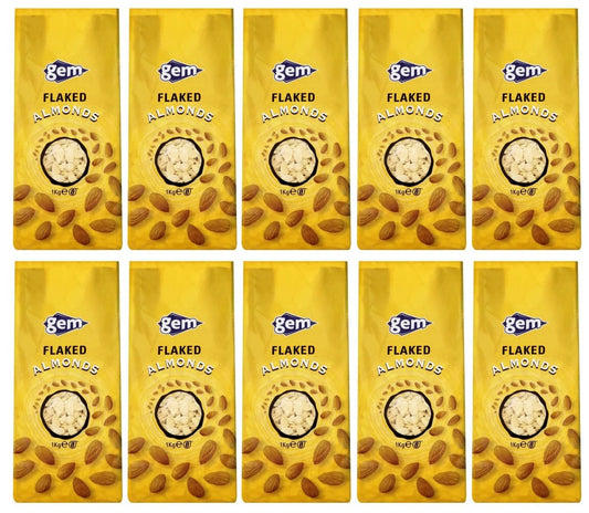 10 x Gem Flaked Almonds 1Kg