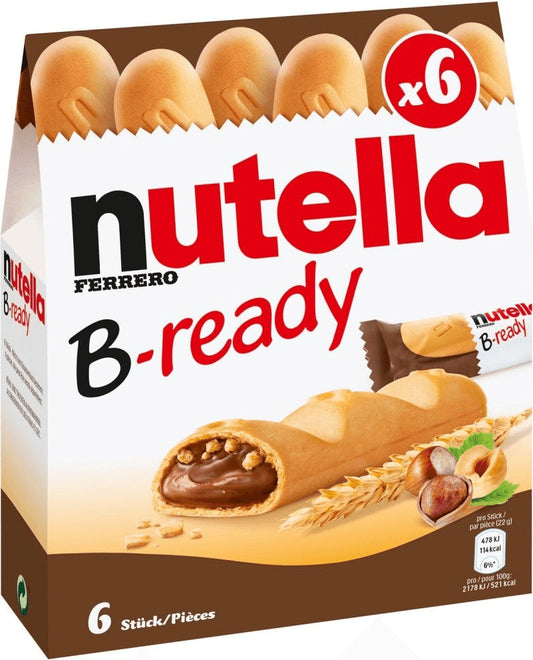 16 x Nutella® B-Ready 132G - 6 Bars X 22G