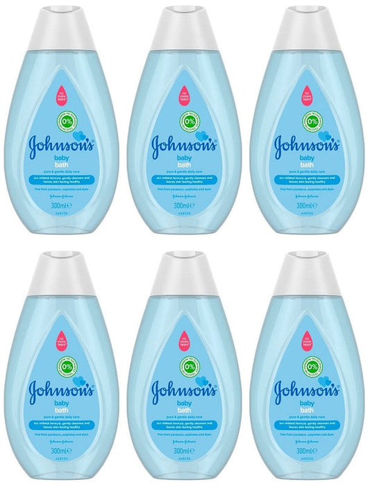 6 x Johnson's Baby Bath Reg 300Ml