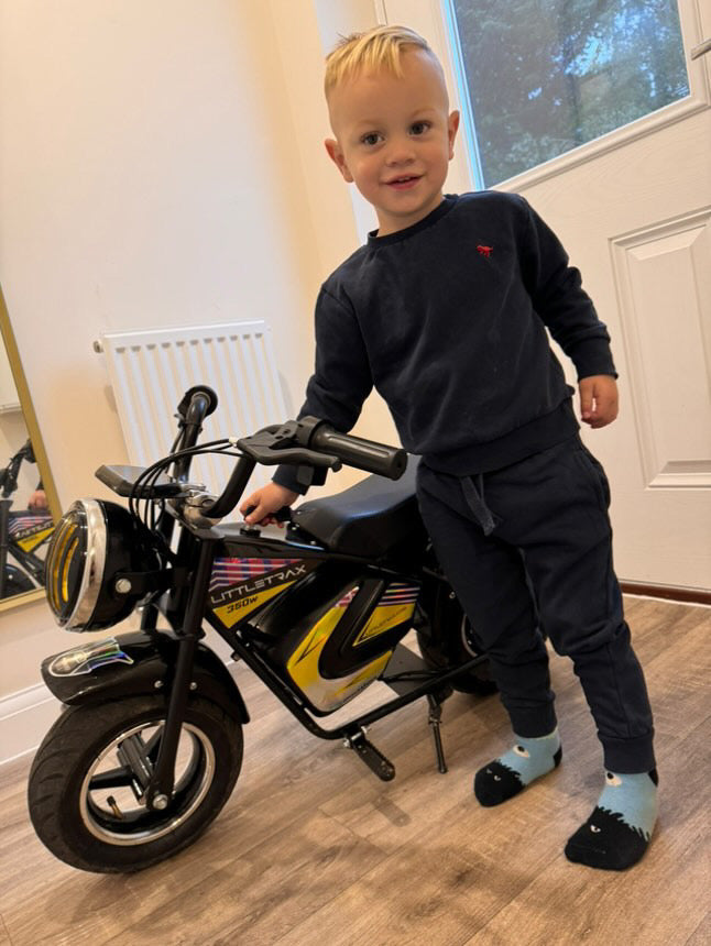 Littletrax 350W Kids Electric Bike – Ages 3 to 12+ ride on motorbike!