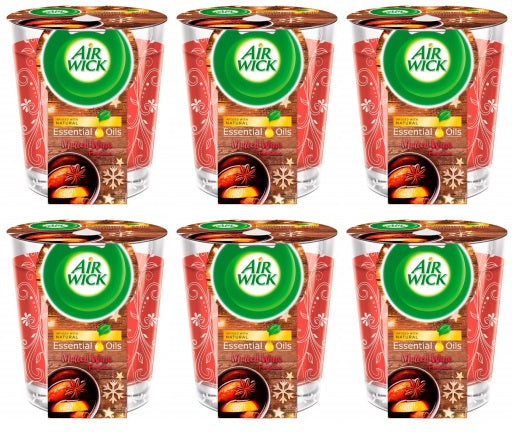 6 x Air Wick Essential Oils Candle Mulled Wine