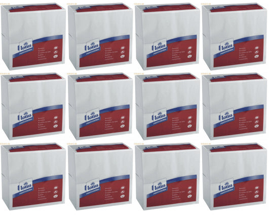 12 x 477554 Tork White Dinner Napkin, 8-Fold, 2 Ply, 150 Napkin X12