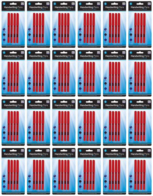 24 x Stat  4 Handwriting Pens Blue/Blk