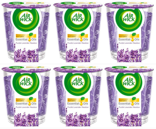 6 x Air Wick Purple Lavender Meadow Candle