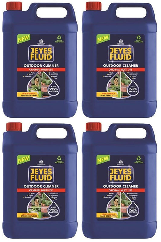 4 x Jeyes Fluid The Original Outdoor Cleaner 5L