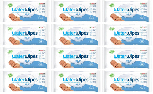 12 x Waterwipes 60 Baby Wipes