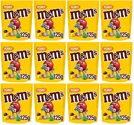 12 x M&M's Peanut Chocolate Pouch Bag 125G