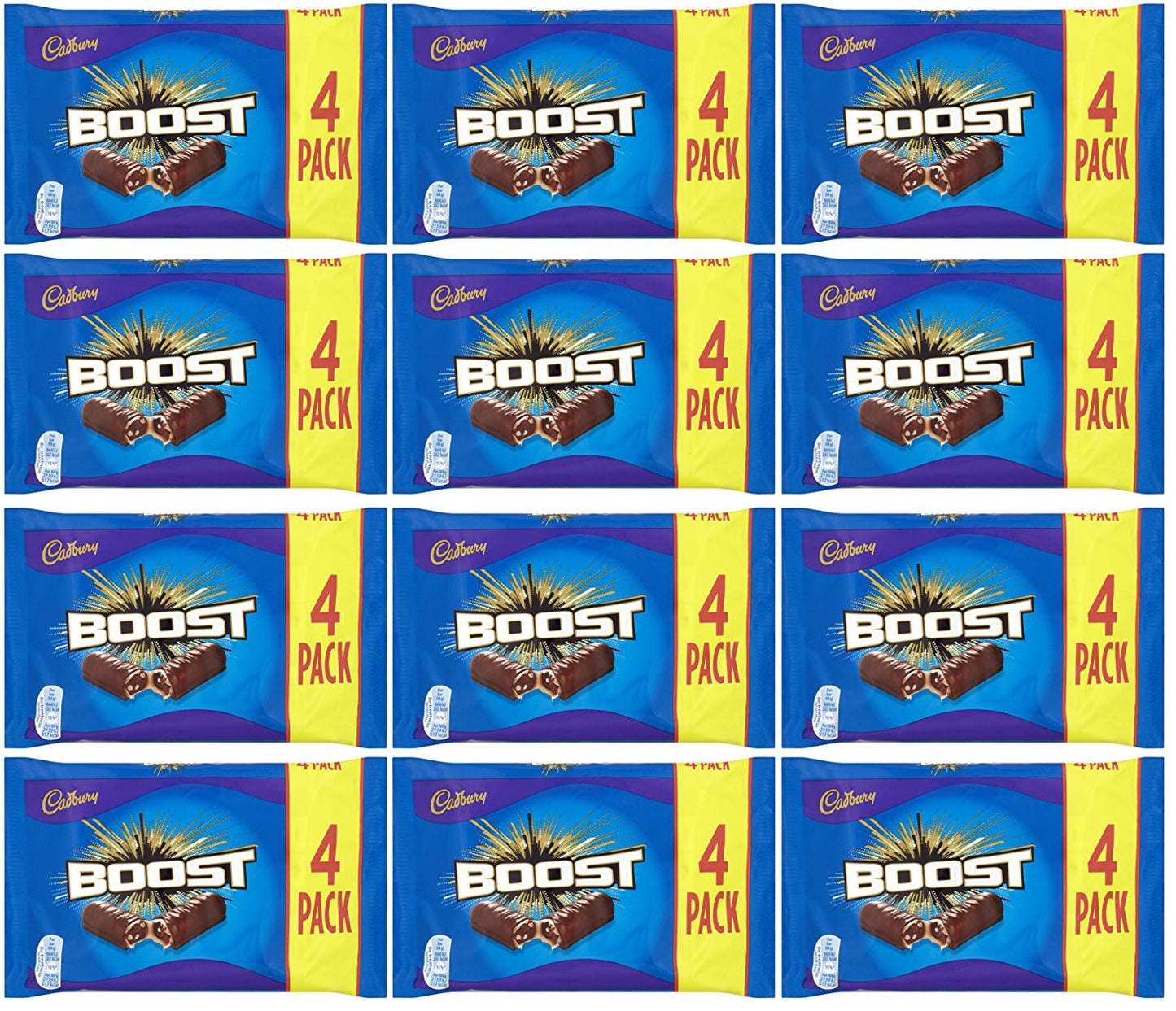 12 x Cadbury Boost Bars 4 X 31.5G (126G)